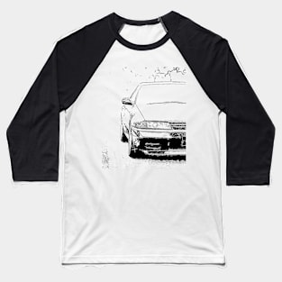 Skyline R32 GTR Wireframe Baseball T-Shirt